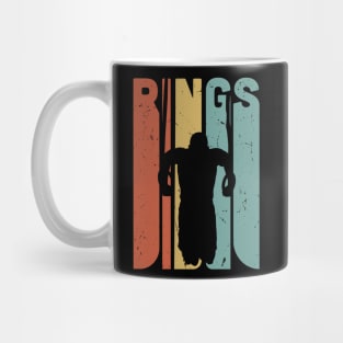 Retro Rings  / Rings lover gift idea / Gymnastics fan present / Rings gymnastics sports Mug